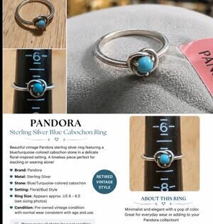 Vintage Pandora sterling silver ring